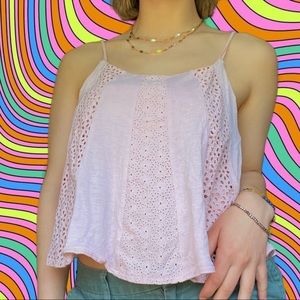 Eyelet lace camisole